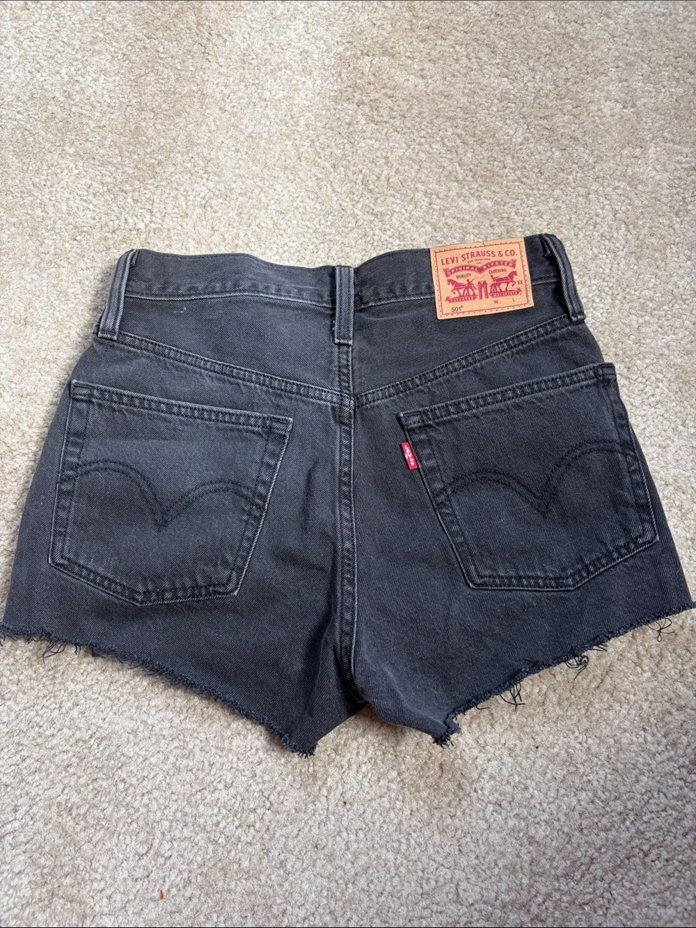 Levi's Black 501 Denim Shorts